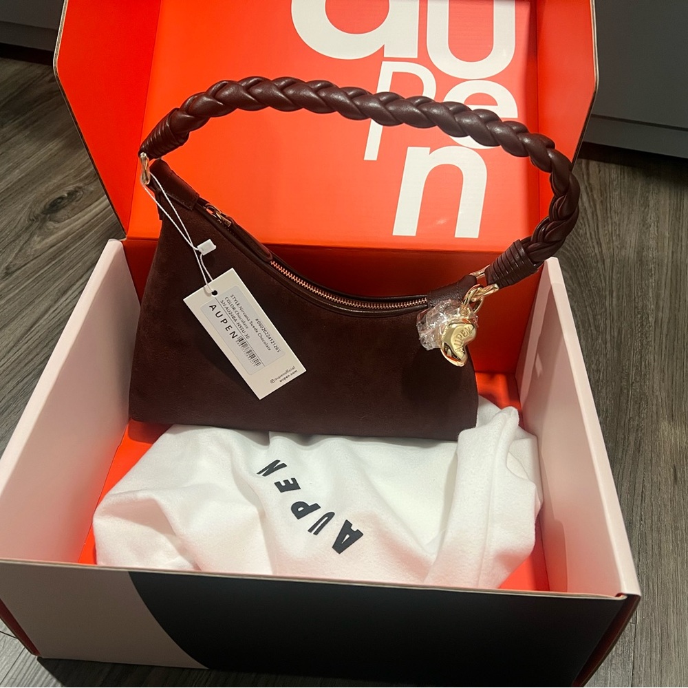 Aupen Nirvana Suede Bag - Chocolate NWT